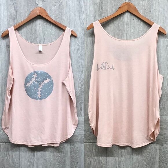 Distressed Baseball/Softball Loose Fit Tank BB285 - Picture 1 of 1